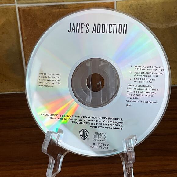 Jane's Addiction Been Caught Stealing/Had a Dad Maxi Single CD 1990 Warner Bros. - Picture 3 of 7